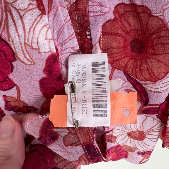 Rare Aritzia Wilfred Barbara Blouse Pleated Chiffon Balloon Sleeve Pussy Bow Top - Picture 6 of 9